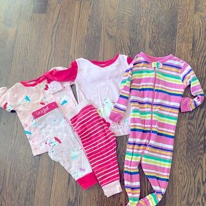 Bundle of 3 pajamas baby girl 12 months